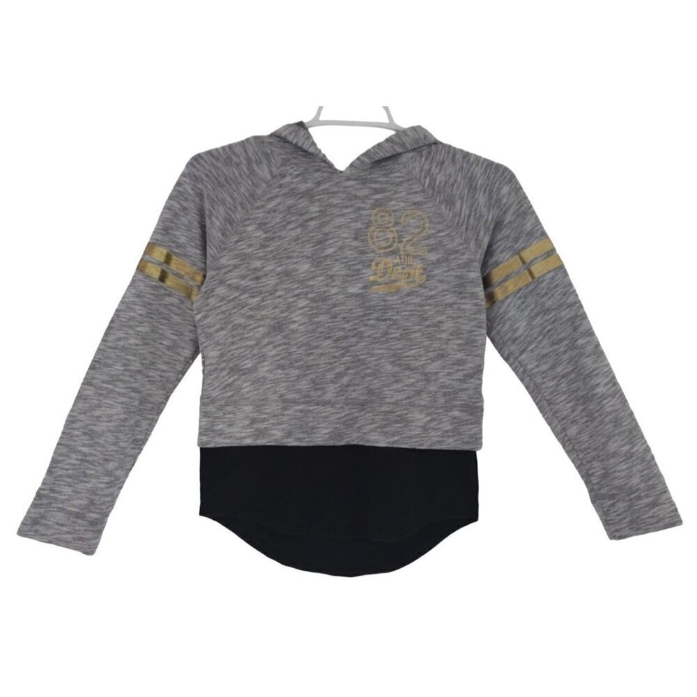 Danskin Now Athletic Hoodie M Gray & Gold 82 Athl. Dept. Long Sleeve Pullover.
